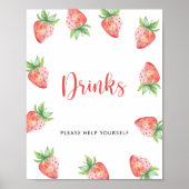 Erdbeeren - Getränke helfen Ihnen Poster (Vorne)