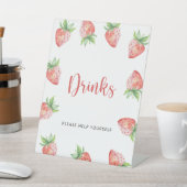 Erdbeeren - Getränke helfen Ihnen Sockelschild (In SItu)