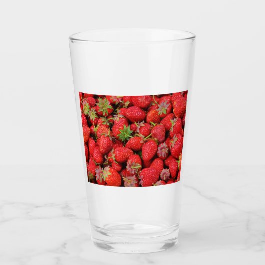 Erdbeeren Glas (Vorderseite)