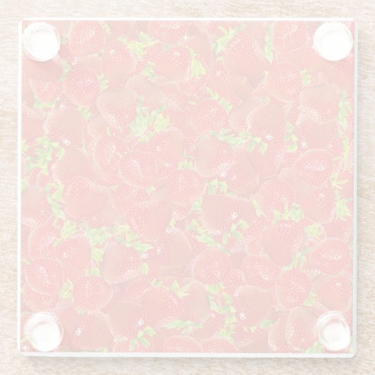 Erdbeeren Glasuntersetzer (Rückseite)