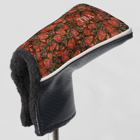 Erdbeeren Golf Putter Cover Headcover (3/4 Vorderseite)