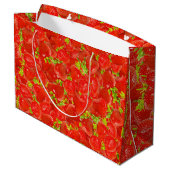 Erdbeeren Große Geschenktüte (Rückseite Schrägansicht)
