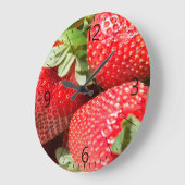 Erdbeeren Große Wanduhr (Winkel)