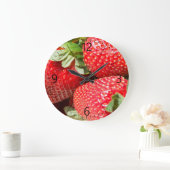 Erdbeeren Große Wanduhr (Zuhause)