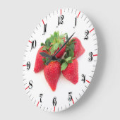 Erdbeeren Große Wanduhr (Winkel)
