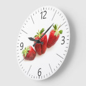 Erdbeeren Große Wanduhr (Winkel)