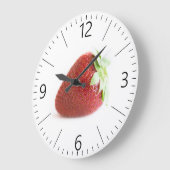 Erdbeeren Große Wanduhr (Winkel)