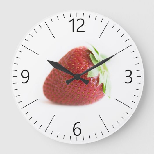 Erdbeeren Große Wanduhr (Vorderseite)
