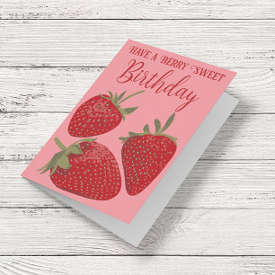 Erdbeeren haben zum Geburtstag einen Berry Sweet Karte