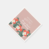 Erdbeeren Handgezogener botanischer Geburtstag Serviette (Ecke)