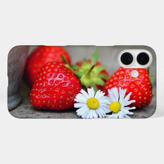 Erdbeeren-Handle Case-Mate iPhone Hülle (Rückseite (Horizontal))