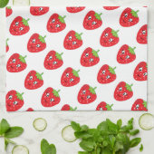 Erdbeeren Handtuch (Gefaltet)