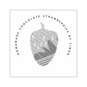 Erdbeeren, hausgemachte Schokolade Gummistempel (Prägung)