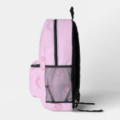 Erdbeeren, hellrosa bedruckter rucksack (Rechts)