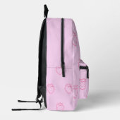 Erdbeeren, hellrosa bedruckter rucksack (Links)