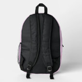 Erdbeeren, hellrosa bedruckter rucksack (Rückseite)