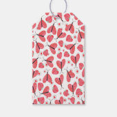 Erdbeeren Herzschmetterlinge, Erdbeeren Geschenkanhänger (Vorderseite)