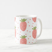 Erdbeeren-Hintergrund für Früchte Kaffeetasse (VorderseiteRechts)
