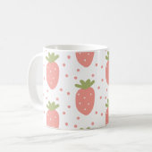 Erdbeeren-Hintergrund für Früchte Kaffeetasse (Vorderseite Links)