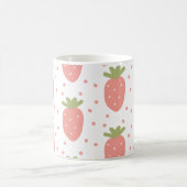 Erdbeeren-Hintergrund für Früchte Kaffeetasse (Mittel)