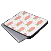 Erdbeeren-Hintergrund für Früchte Laptopschutzhülle (Vorne Knopf)