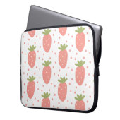 Erdbeeren-Hintergrund für Früchte Laptopschutzhülle (Vorderseite Links)