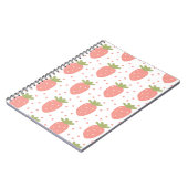 Erdbeeren-Hintergrund für Früchte Notizblock (Linke Seite)