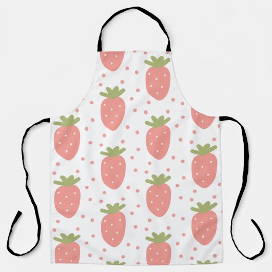 Erdbeeren-Hintergrund für Früchte Schürze (Vorderseite)