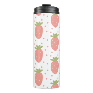 Erdbeeren-Hintergrund für Früchte Thermosbecher