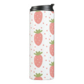 Erdbeeren-Hintergrund für Früchte Thermosbecher (Nach links gedreht)