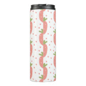 Erdbeeren-Hintergrund für Früchte Thermosbecher (Rückseite)