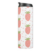 Erdbeeren-Hintergrund für Früchte Thermosbecher (Nach rechts gedreht)