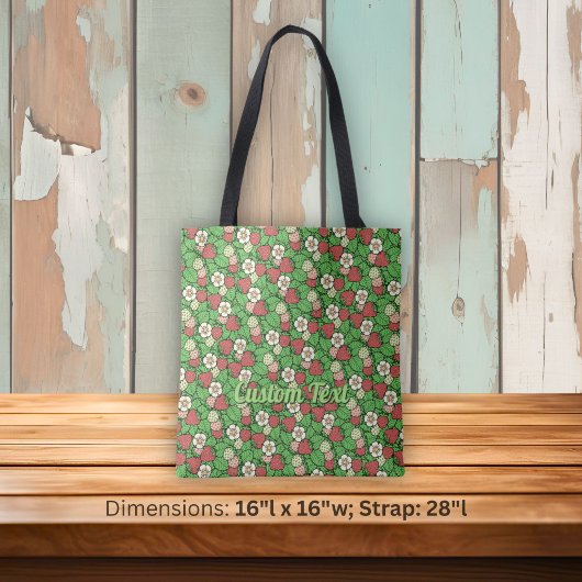 Erdbeeren-Hintergrund Muster Tote Tasche