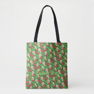 Erdbeeren-Hintergrund Muster Tote Tasche