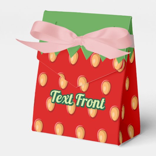 Erdbeeren-Hintergrund-Muster-Vorzugbox Geschenkschachtel (Vorderseite)