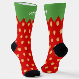Erdbeeren-Hintergrundmuster-Socken Socken