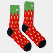 Erdbeeren-Hintergrundmuster-Socken Socken (Rechts)
