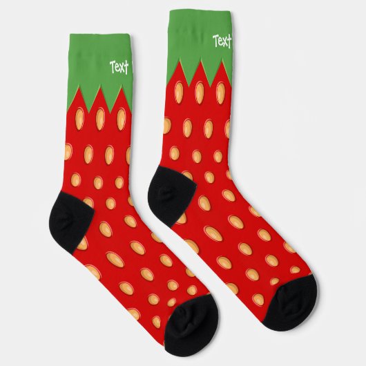 Erdbeeren-Hintergrundmuster-Socken Socken (Rechts)