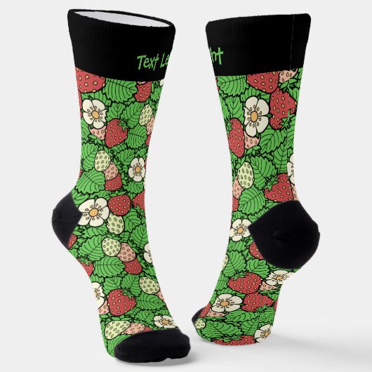 Erdbeeren-Hintergrundmuster-Socken Socken (Gewinkelt)