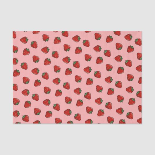 Erdbeeren Icon Muster Gewebe Papier (Vorderseite)