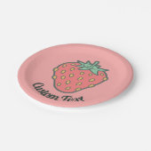 Erdbeeren-Icon-Papierplatte Pappteller (Schrägansicht)