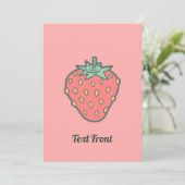 Erdbeeren-Ikonen-Einladung Einladung (Stehend Vorderseite)
