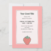 Erdbeeren-Ikonen-Einladung Einladung (Rückseite)