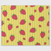 Erdbeeren-Illustration Geschenkpapier (Flach)