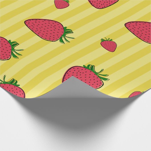 Erdbeeren-Illustration Geschenkpapier (Ecke)