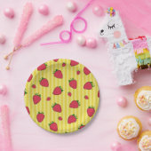 Erdbeeren-Illustration Pappteller (Party)
