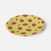 Erdbeeren-Illustration Pappteller (Schrägansicht)