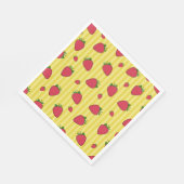 Erdbeeren-Illustration Serviette (Ecke)