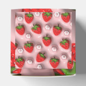 Erdbeeren im rosa Hintergrund Geschenkschachtel (Oben)