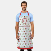 Erdbeeren im Spritzer Mit Monogramm Schürze (Getragen)